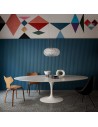 Suspension Caboche Plus media transparent Foscarini Valente Design sur table éteinte