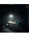 Suspension Caboche Plus media transparent Foscarini Valente Design mise en scène