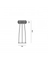Dimension lampadaire Caboche grande Foscarini Valente Design