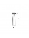 Dimension lampadaire Caboche media Foscarini Valente Design