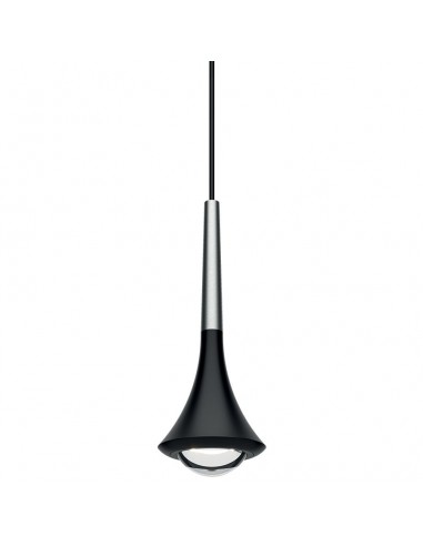 Suspension Rain corps noir tige chrome brossé de Lodes-Studio Italia Design Valente Design