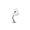 Lampe de table Fork structure anthracite abat-jour ivoire Diesel Living Lodes Valente Design