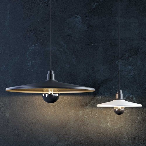 Suspension Vinyl Large noire et Small argent Diesel Living Lodes Valente Design