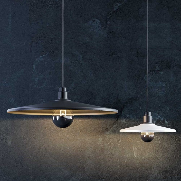 Suspension Vinyl Large noire et Small argent Diesel Living Lodes Valente Design