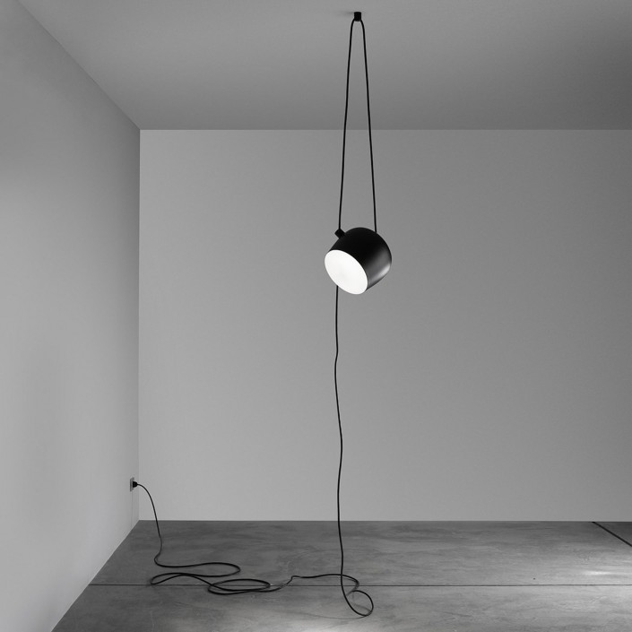  Suspension Aim Small noir flos Valente Design en situation