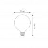 Ampoule E27 8W LED G95 Calotte Argentée Valente Design