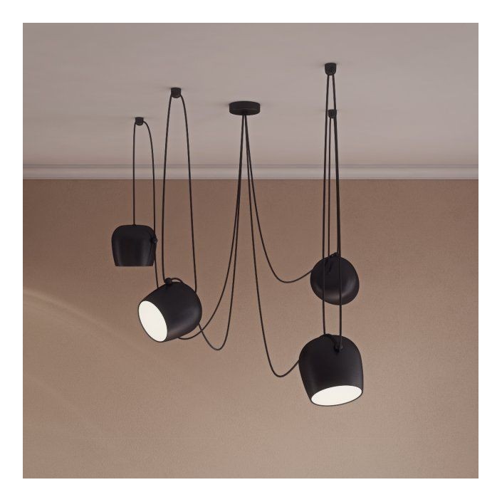 Suspension Aim small 4 blanc  mise en scène Flos