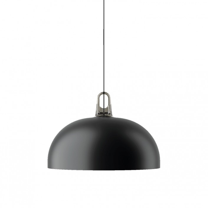 Suspension JIM dome noir crochet gris Lodes Valente Design