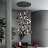 Suspension JIM noir et chamapagne composition en bouquet Lodes Valente Design
