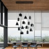 Suspension JIM noir composition en bouquet Lodes Valente Design