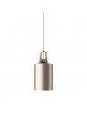 Suspension JIM cylinder champagne crochet miel Lodes Valente Design