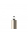 Suspension JIM cylinder champagne crochet gris Lodes Valente Design