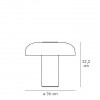 Dimension lampe de table Tropico Media Fontana Arte Valente Design