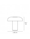 Dimension lampe de table Tropico Grande Fontana Arte Valente Design