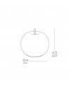 Dimension Lampe de tabe Kushi table 33 Kundalini Valente Design
