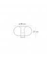Dimension lampe de table Fontanella Large Fontana Arte Valente Design