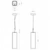 Dimension suspension Harvard Pendant Astro Lighting - Valente Design