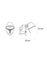 Applique Tolomeo aluminium poli plan dimensions  Artemide