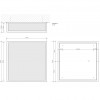 Dimension plafonnier BAUHAUS 3 N LED Decor Walther Valente Design