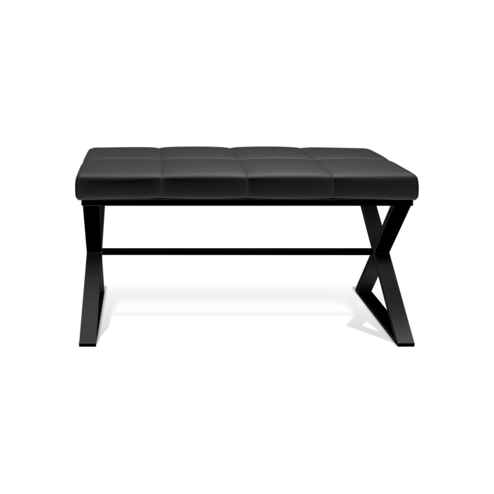 Banc de salle de bain BENCH structure noire et assise noire mat. Decor Walther - Design Maiken Walther