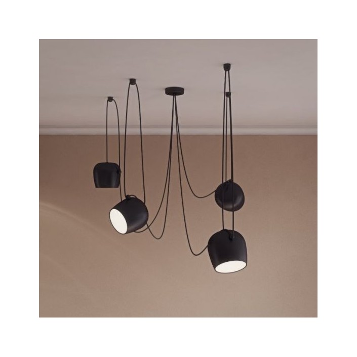 Suspension Aim 4 noir Flos Valente Design mise en scène