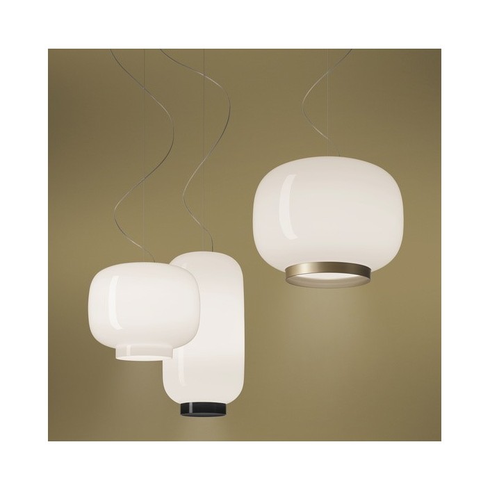 Suspensions Chouchin 3 blanc et Chouchin  Reverse 1 et Reverse 2 Foscarini Valente Design
