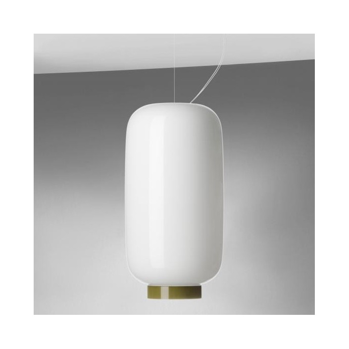Suspension Chouchin 2 reverse blanc/vert Foscarini Valente Design