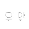 Dimension applique Chouchin semi Foscarini Valente Design