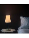 Lampe de table Birdie Easy bleu Foscarini Valente Design mise en scène chambre