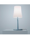 Lampe de table Birdie Easy bleu Foscarini Valente Design allumée