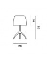 Dimensions lampe de table Lumière Nuances Piccola  Foscarini - Valente Design