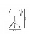 Dimensions lampe de table Lumière Nuances Grande  Foscarini - Valente Design