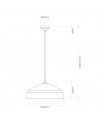 Dimension suspension Ginestra 400 Astro Lighting Valente Design