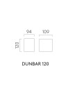 Dimension applique Dunbar Concrete 120 Astro Lighting Valente Design