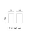 Dimension applique Dunbar Concrete 160 Astro Lighting Valente Design