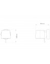 Dimension applique Miura Wall Astro Lighting Valente
