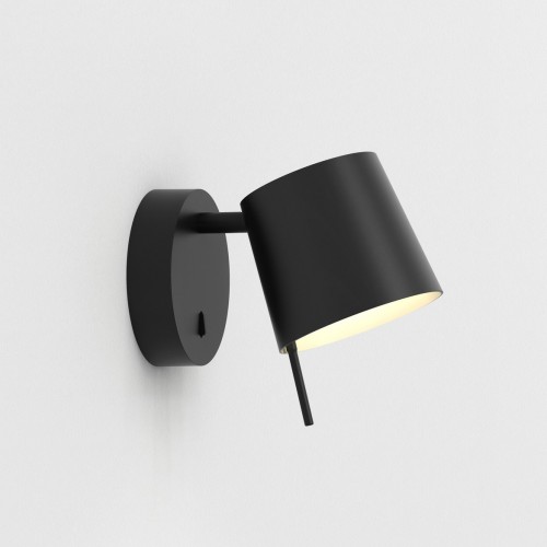 Applique Miura Wall noir mat abat-jour noir mat Astro Lighting Valente Design de profil