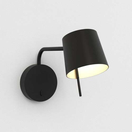 Applique Miura Swing Arm noir mat abat-jour noir mat Astro Lighting Valente Design