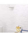Applique murale blanche plate et fine - Mur brique - Oplight Flos blanc Valente Design