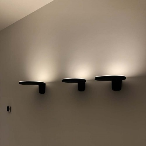 Applique murale LED Oplight Flos noir Valente Design