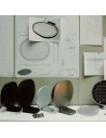 Applique murale LED plate et fine 4 finitions blanc, noir, gris métallisé et anthracite