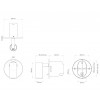 Dimension applique Micro Recess Switched Astro Lighting Valente Design