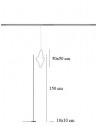 Dimension lampadaire Shadow Catellani and Smith Valente Design