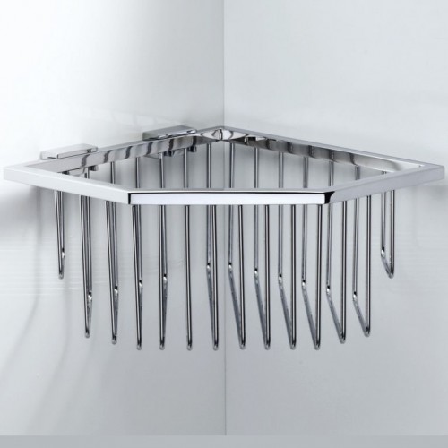 Panier de douche d'angle WA ECK1 chrome Decor Walther Valente Design dans la douche