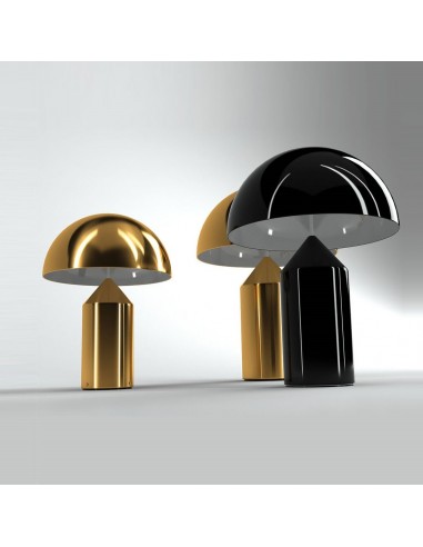 Lampe de table Atollo metal noir et or Oluce Valente Design