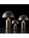 Lampe de table Atollo metal Large, Medium et Small bronze Oluce Valente Design
