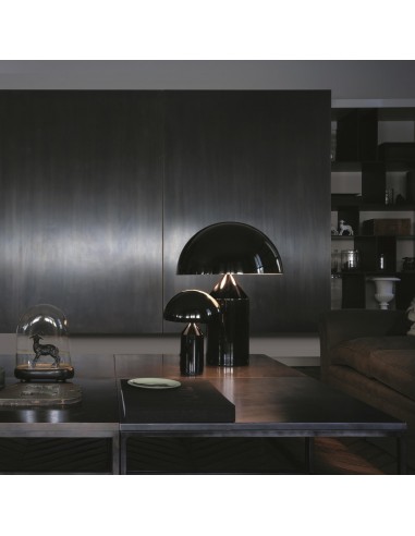 Lampe de table Atollo metal noir Oluce Valente Design
