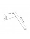 Dimension applique 265 Flos Valente Design