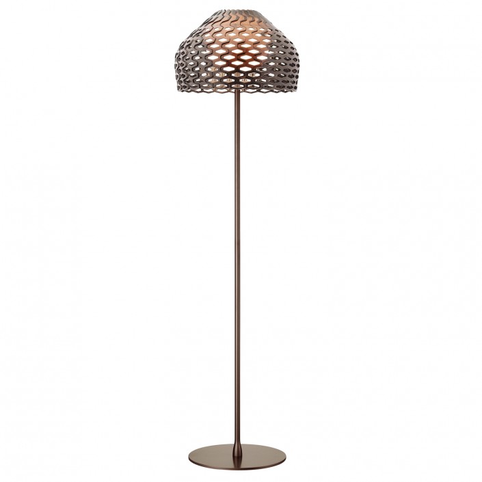 Lampadaire Tatou F noir vue de face  de flos 