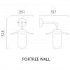 Dimension applique extérieure Portree Wall Coastal Astro Lighting Valente Design